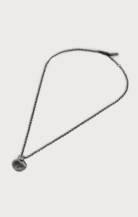 Collana uomo con medaglietta e diamante