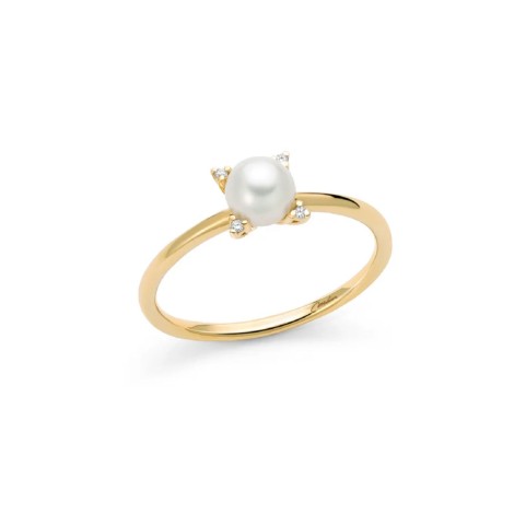 MILUNA ANELLO PERLE E DIAMANTI