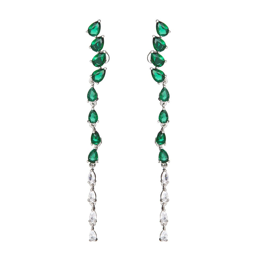 Orecchini rodiati con cubic zirconia