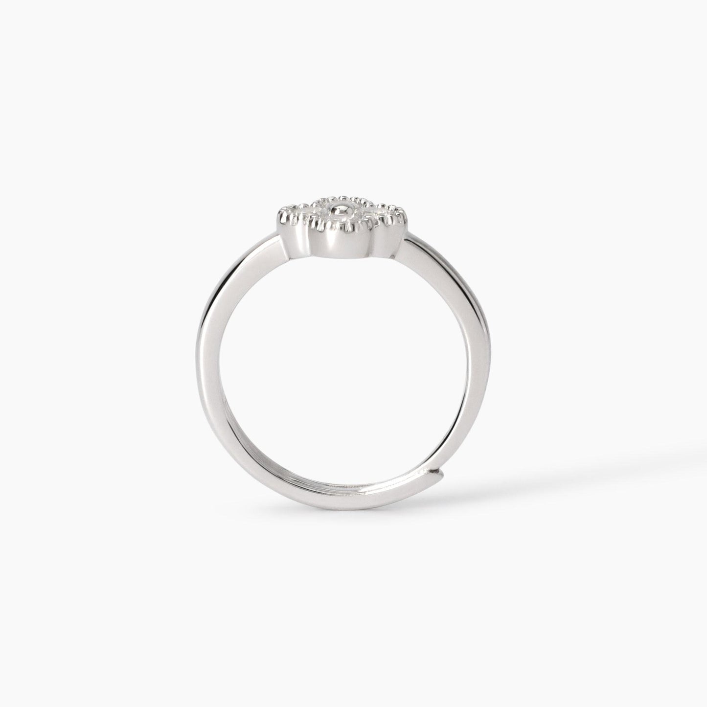Anello in argento con fiore in zirconi JASMINE
