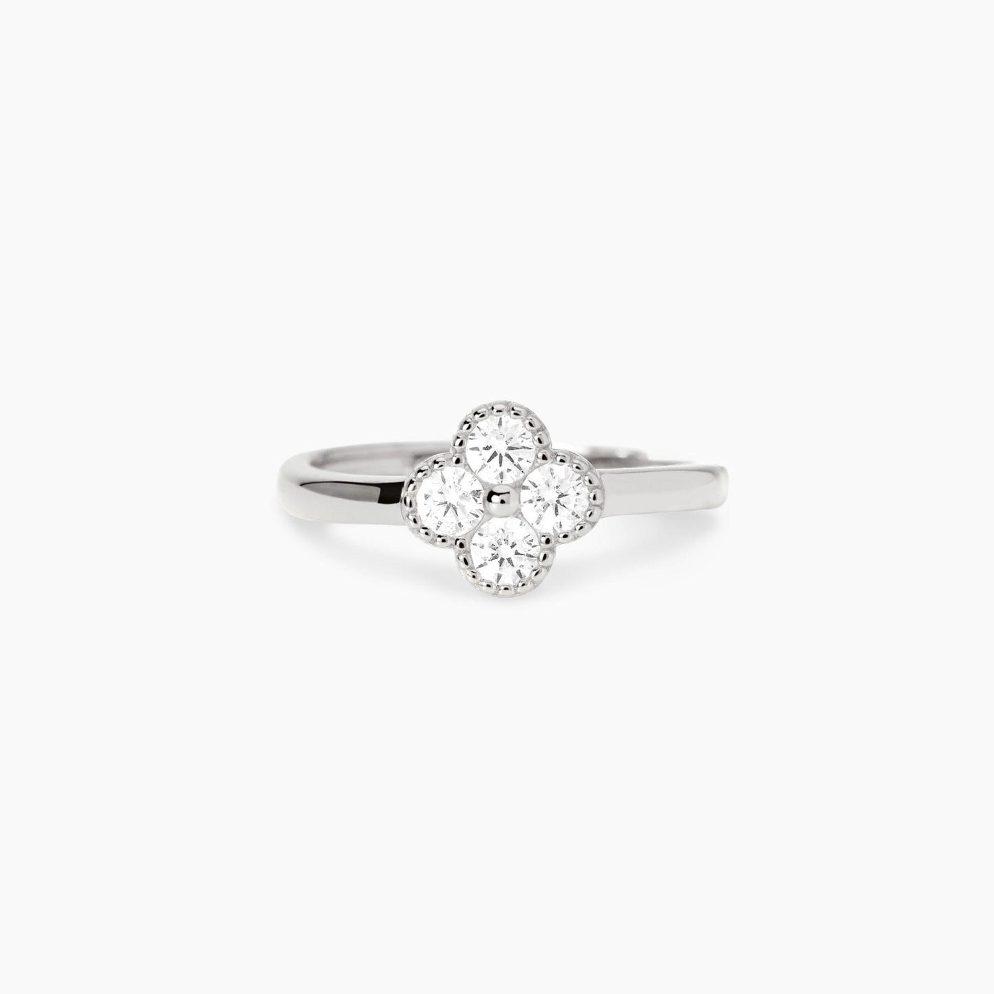 Anello in argento con fiore in zirconi JASMINE