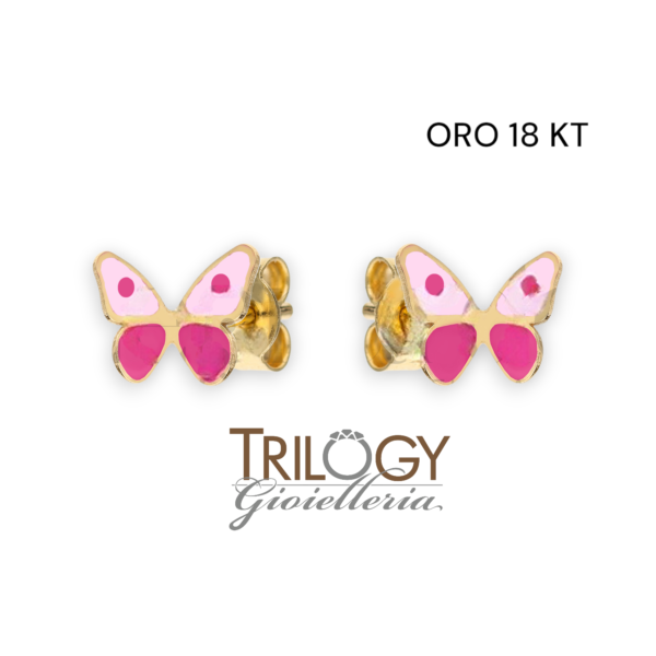 Orecchini Farfalla oro 18 kt