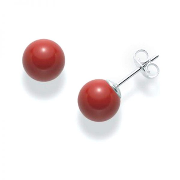 Orecchini Miluna in Argento e Corallo