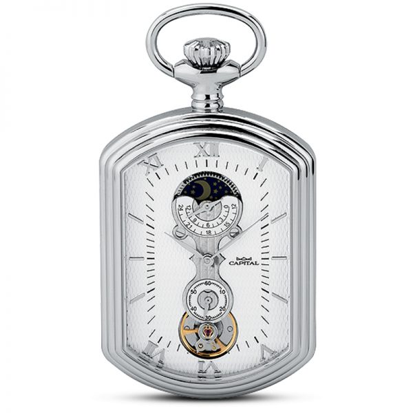 OROLOGIO DA TASCA CON CASSA IN ACCIAIO CAPITAL