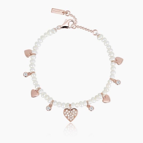 Bracciale con perle e cuori  MABINA