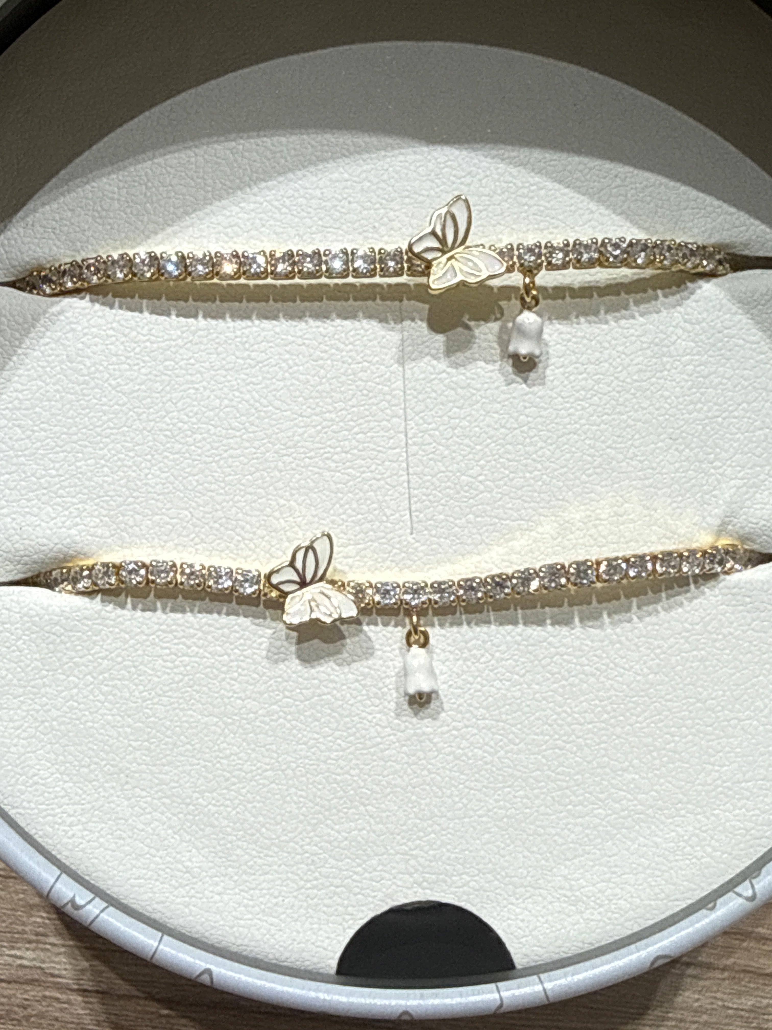 Copia Bracciale Tennis Mamma/Figlia Argento 925 con pietre bianche