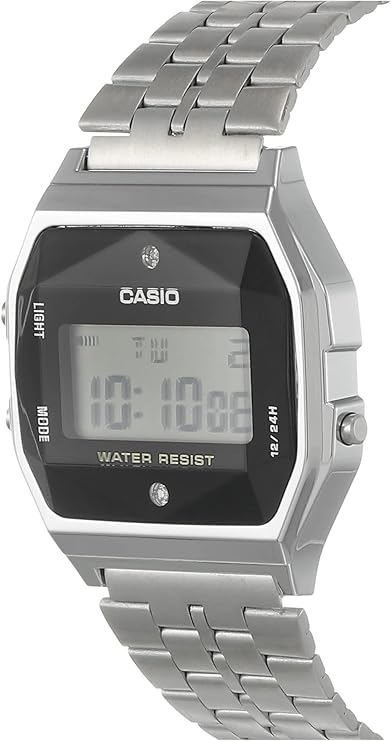 Casio Orologio Digitale Quarzo Unisex Adulto con Cinturino in Acciaio Inox