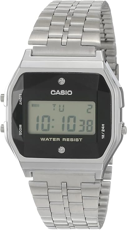 Casio Orologio Digitale Quarzo Unisex Adulto con Cinturino in Acciaio Inox