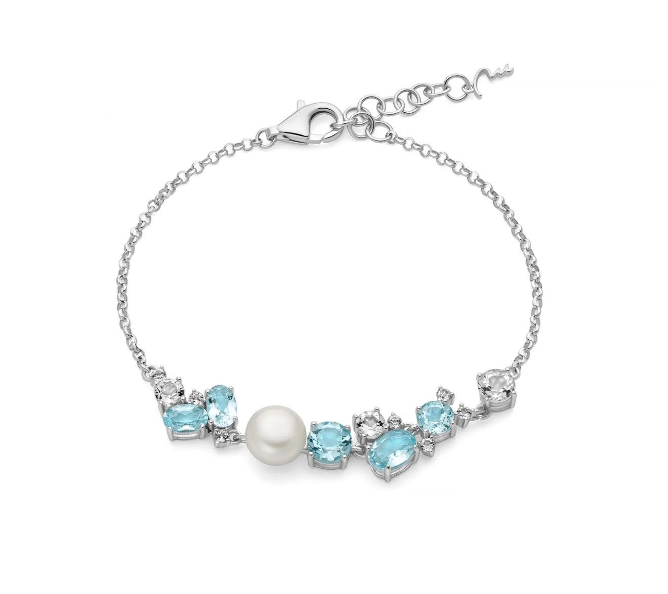 Bracciale Celestia in argento con perla e topazi