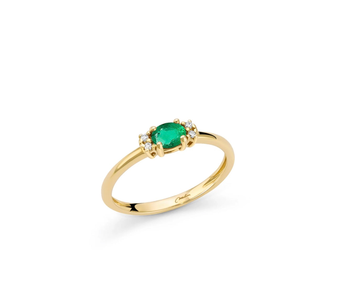 MILUNA ANELLO SMERALDO E DIAMANTI