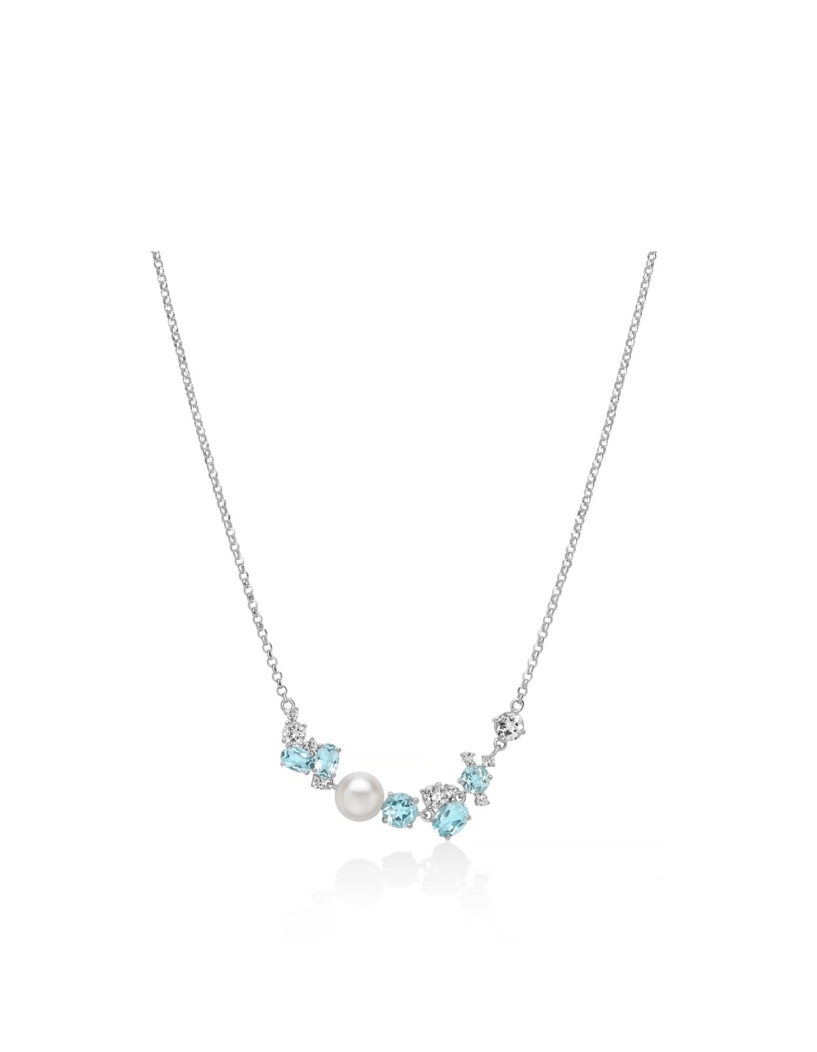 Collana Celestia con perla Oriente e Gemma del Cielo