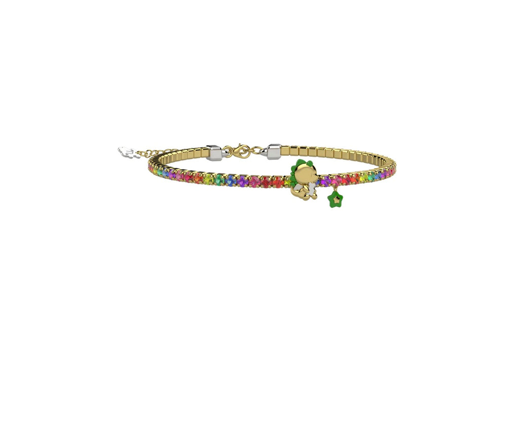 Bracciale Tennis Bimbi Argento 925 con pietre multicolor