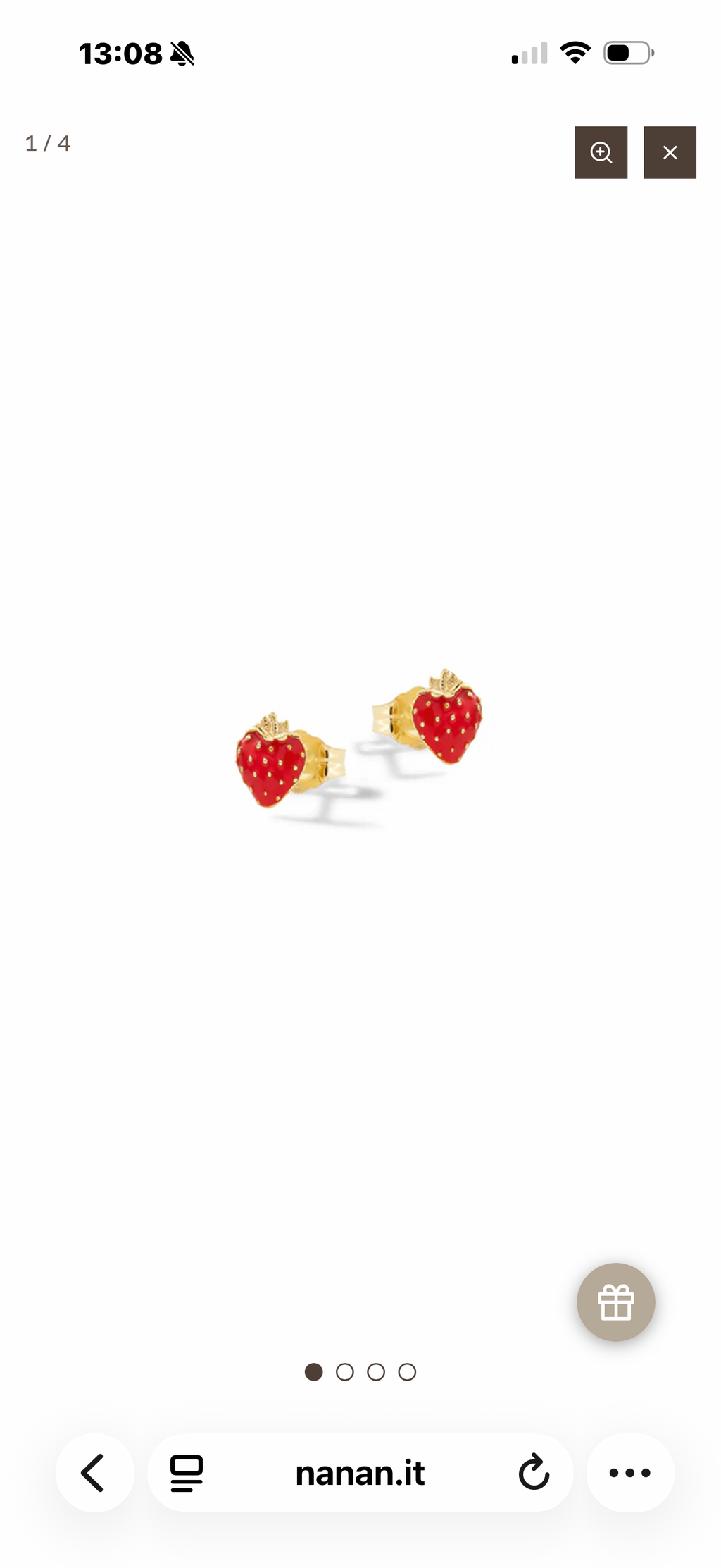 Orecchini Fragole Argento