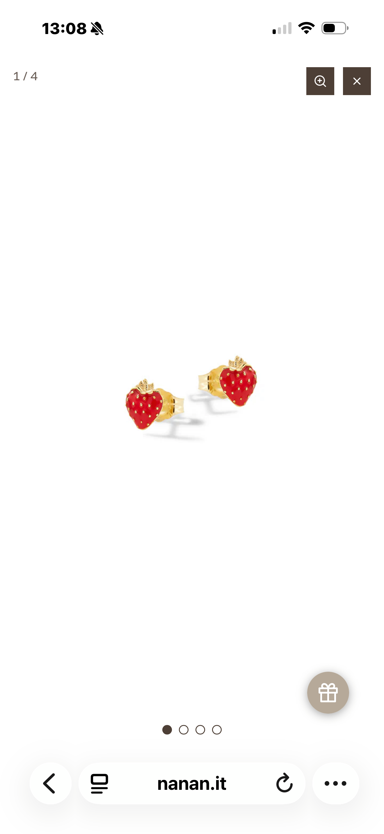 Orecchini Fragole Argento