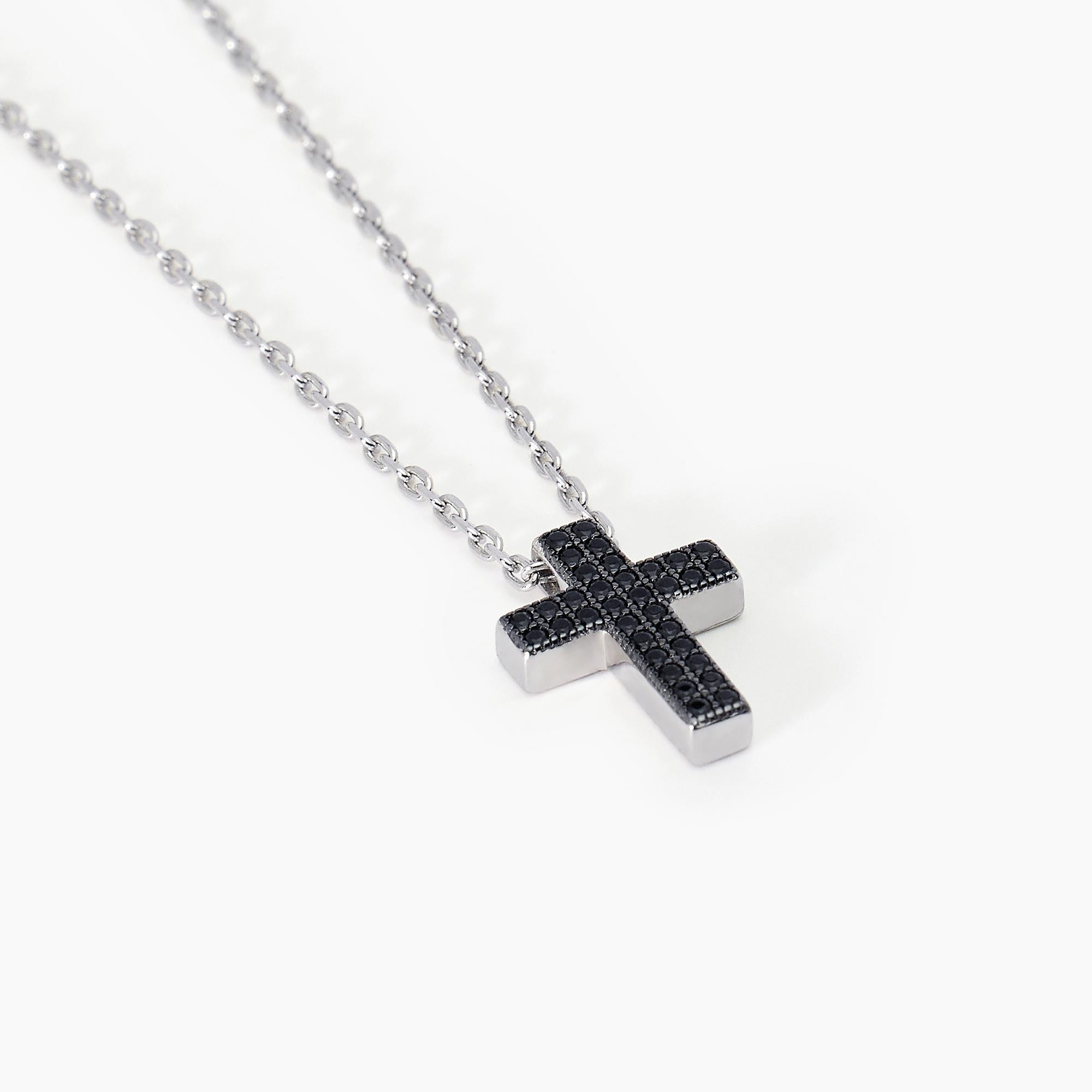 Collana in argento con croce pendente MYSTICAL