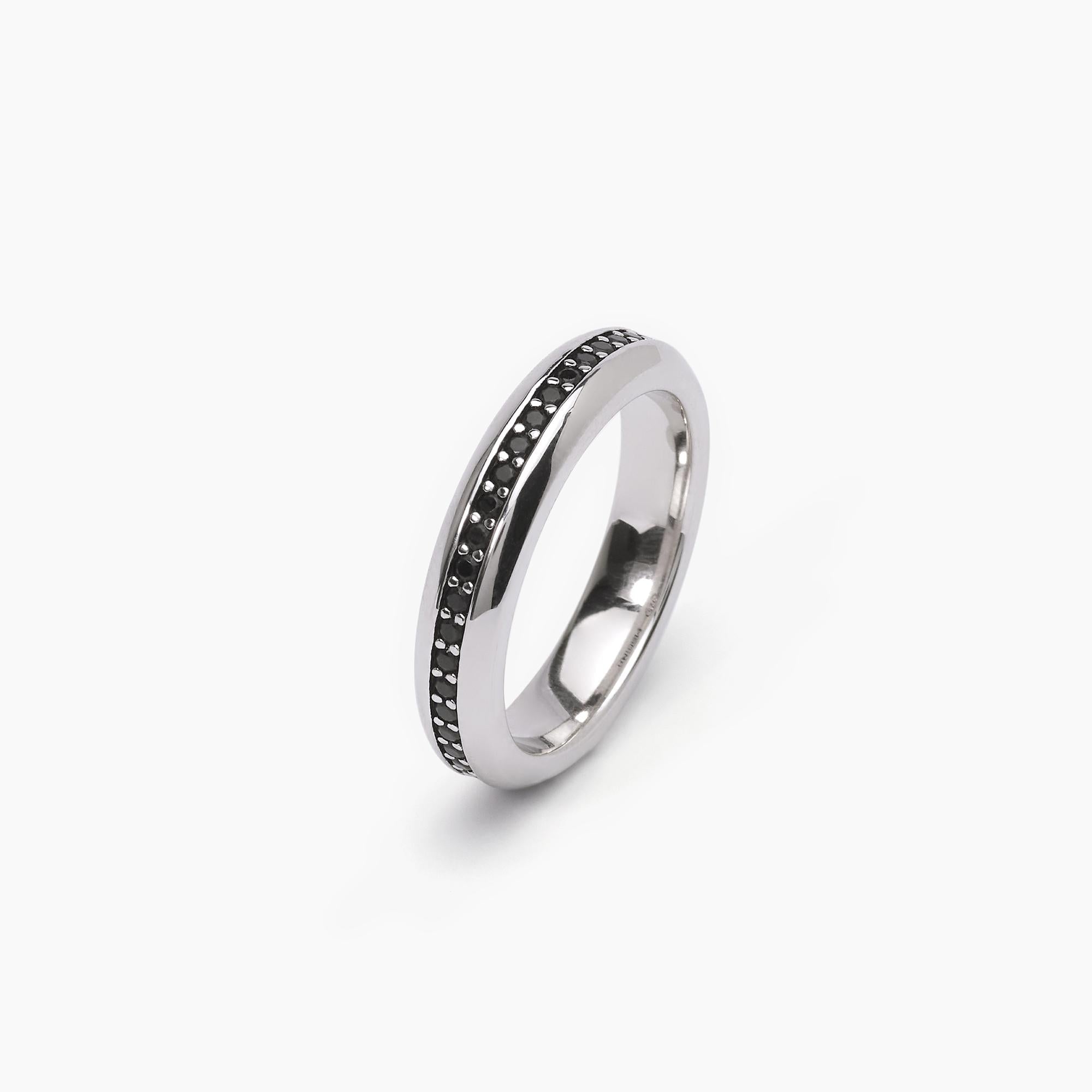 Anello pavè nero MONTECARLO