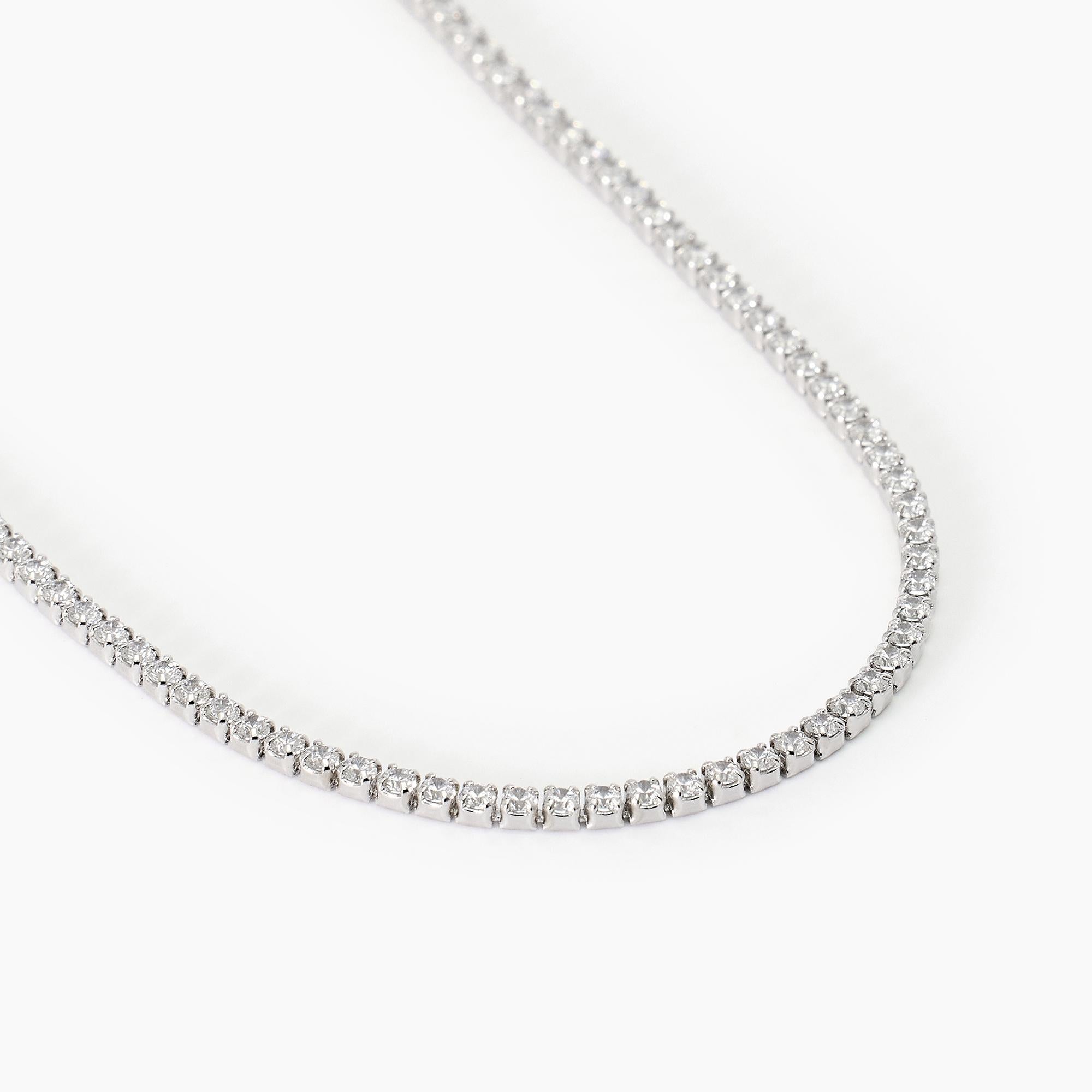 Collana tennis con zirconi bianchi MINI TENNIS