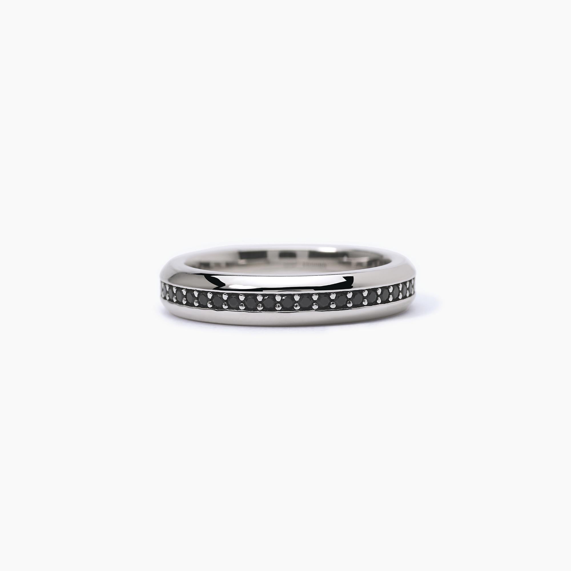 Anello pavè nero MONTECARLO