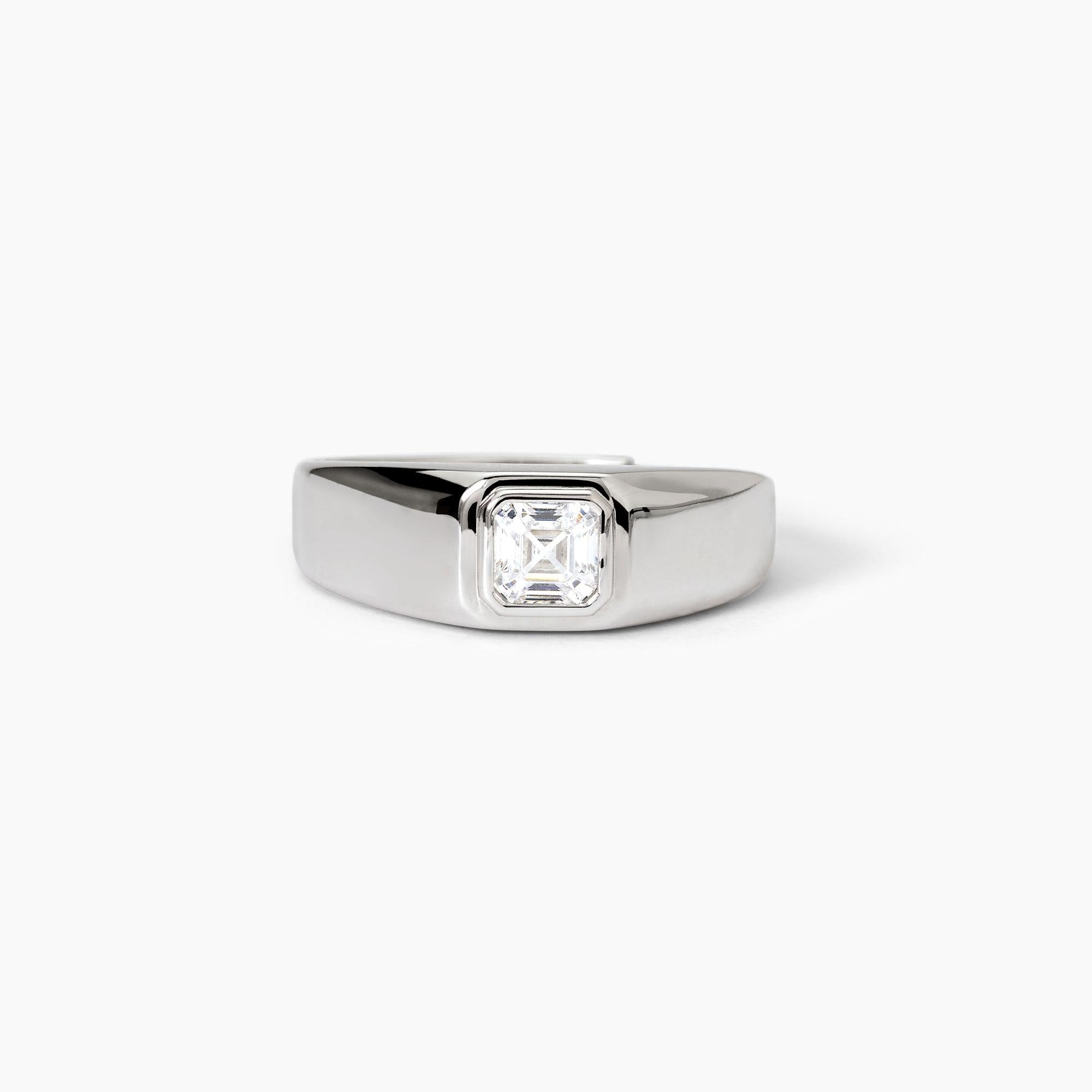 Anello in argento con zircone bianco NEW RETRÒ