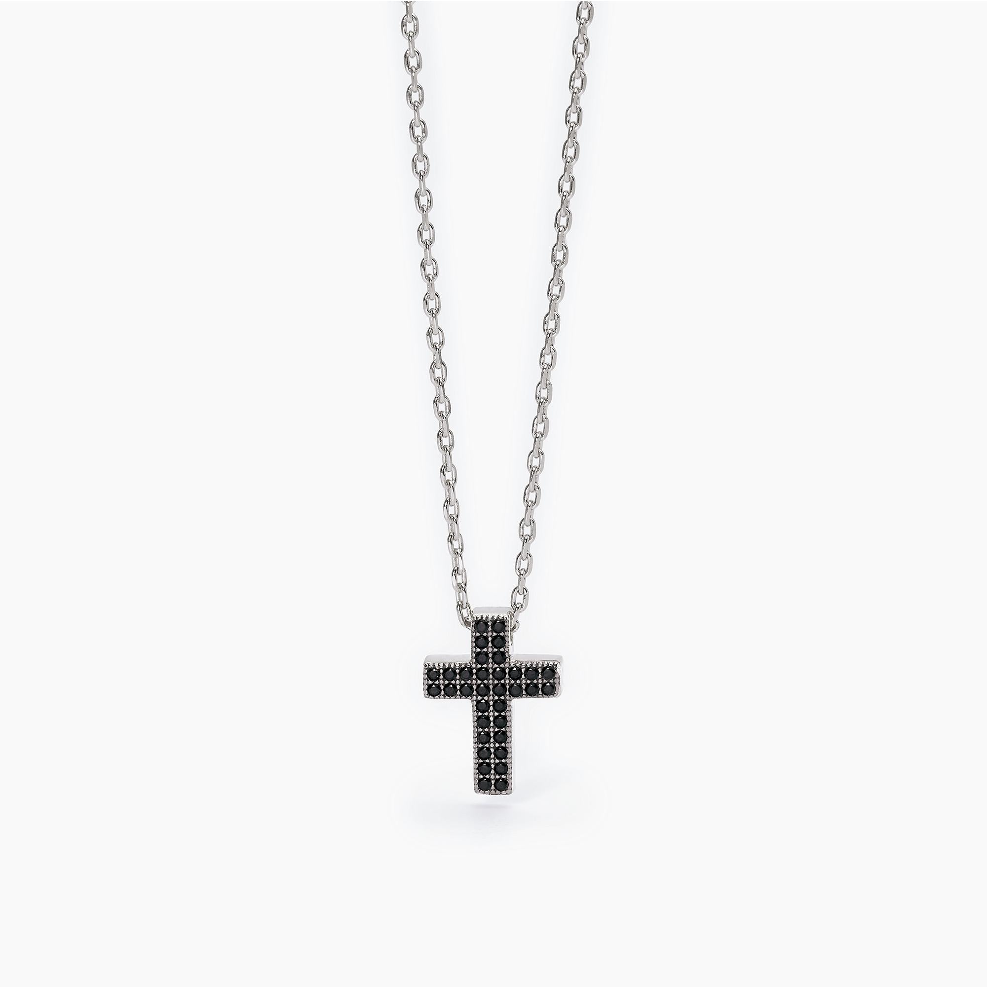 Collana in argento con croce pendente MYSTICAL