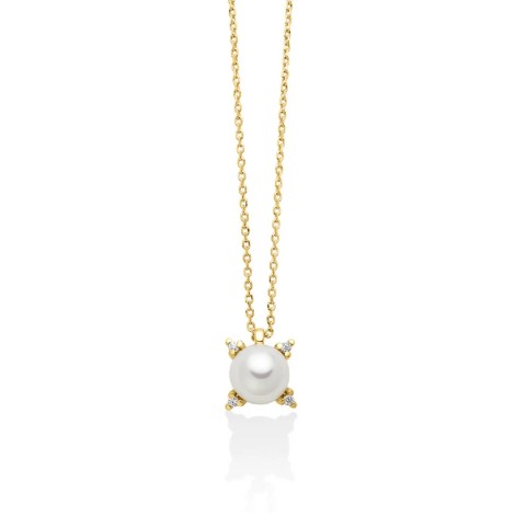 MILUNA COLLANA ORO 9 KT E PERLA