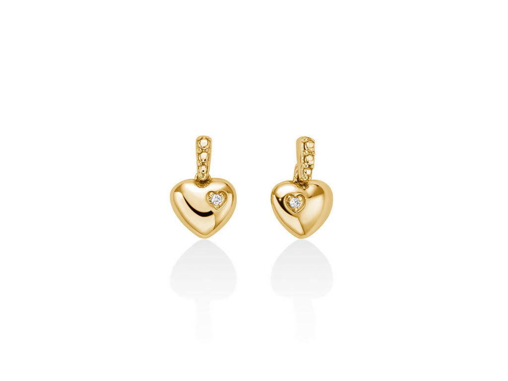 MILUNA ORECCHINI A CUORE ORO 9 KT