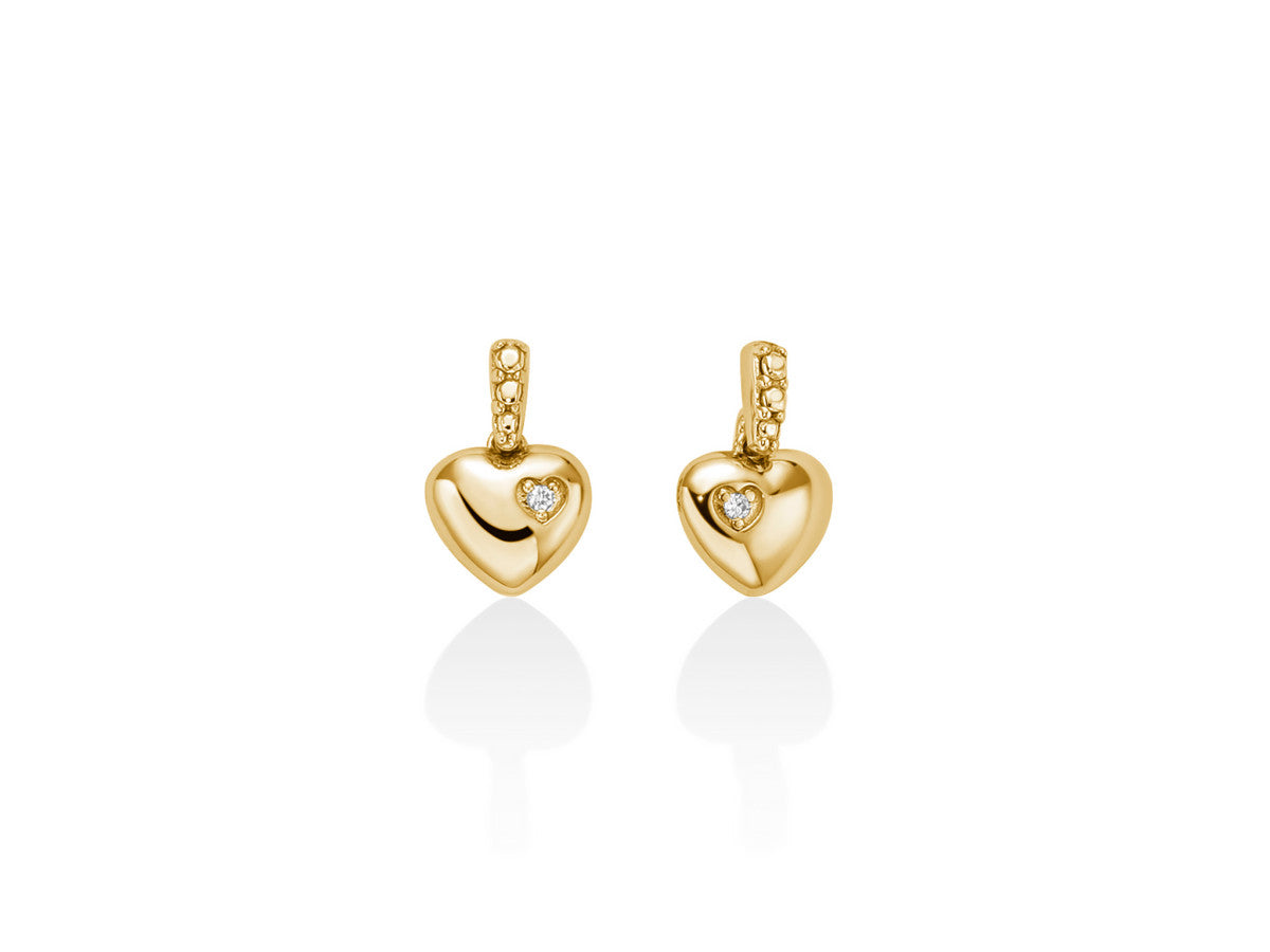 MILUNA ORECCHINI A CUORE ORO 9 KT