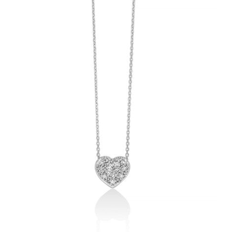 MILUNA COLLANA A CUORE ORO 9 KT E DIAMANTI