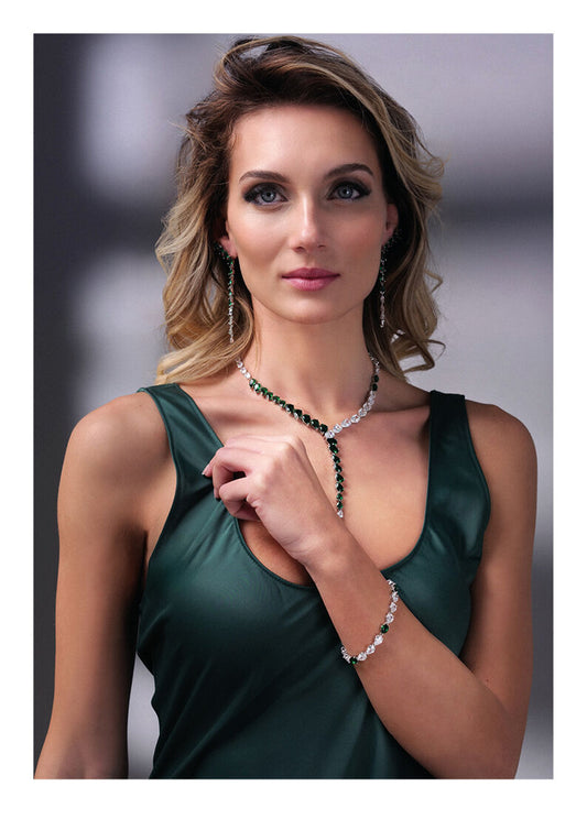 Orecchini rodiati con cubic zirconia
