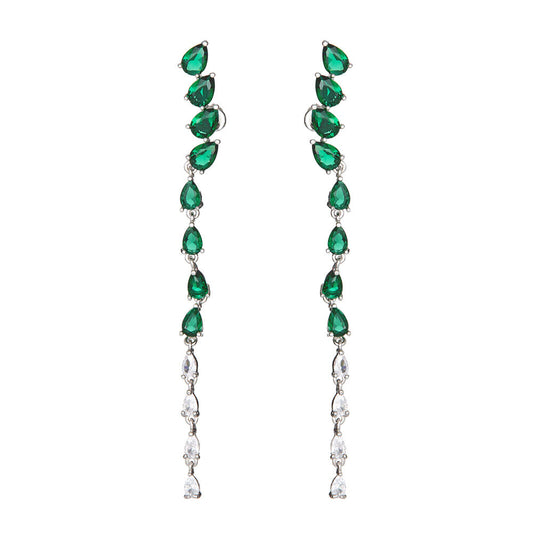 Orecchini rodiati con cubic zirconia