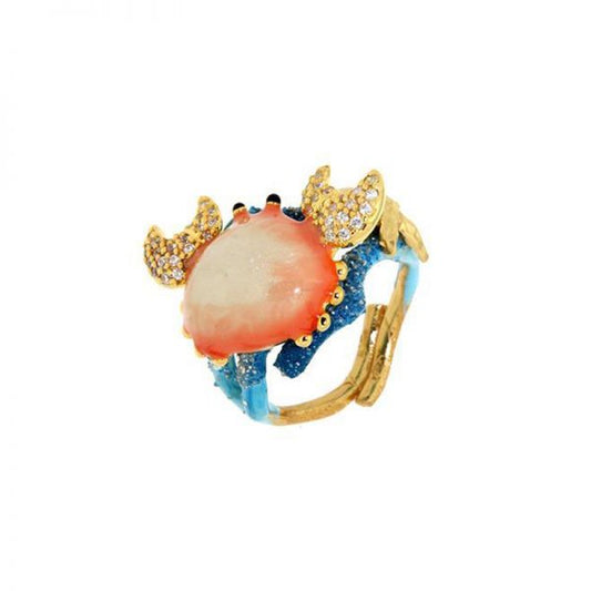 Anello Argento placcato Oro 18k e Zirconi bianchi Misis