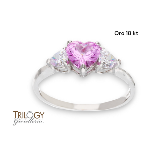 Anello con Cuore Rosa