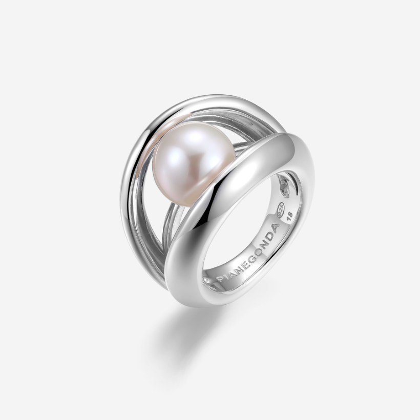 ANELLO A FASCIA CON PERLA