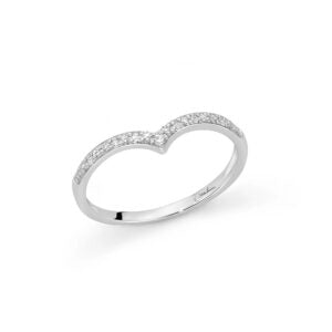 Anello Miluna diamanti modello Chevron in oro bianco 375