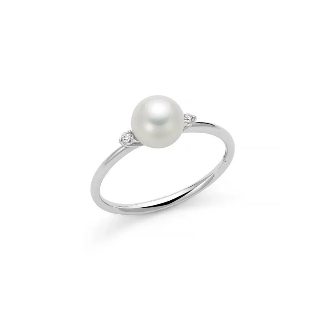 Anello Miluna con perla e diamanti