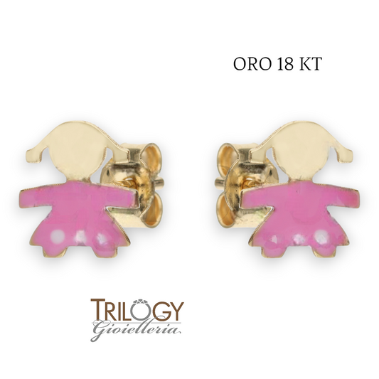 Orecchini Bimba Oro 18kt