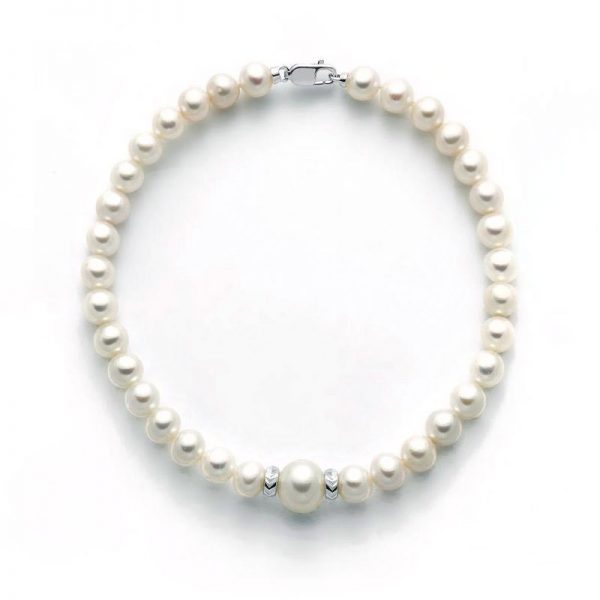 Bracciale Da Donna Miluna con Perle e oro Bianco