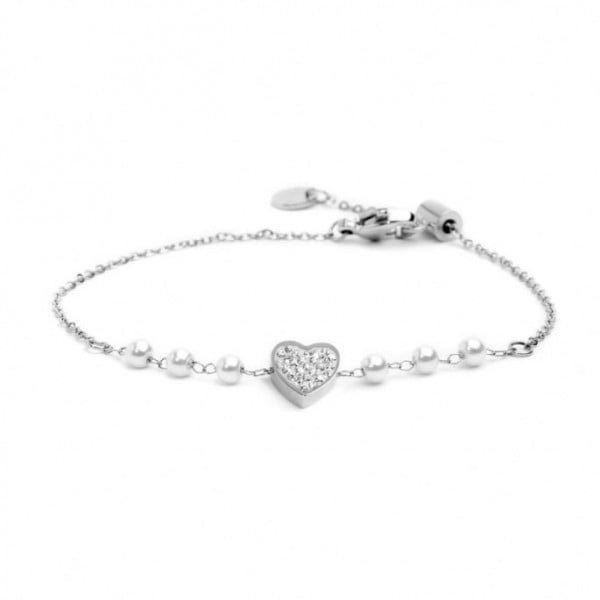 Bracciale con perle e cuore Marlù Gioielli