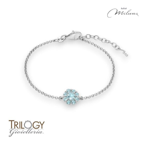 Bracciale  Miluna con Topazio Azzurro