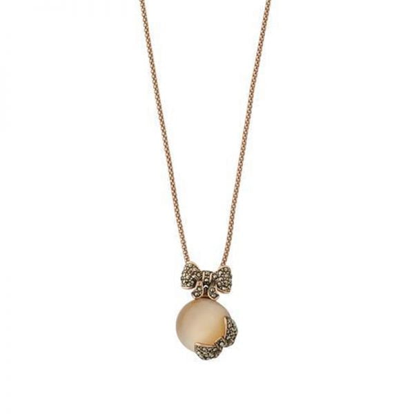 Collana Misis Argento e Occhio di Gatto rosa