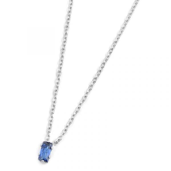 Collana Marlu' con baguette Blu