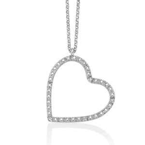 Collana a forma cuore con diamanti naturali Miluna