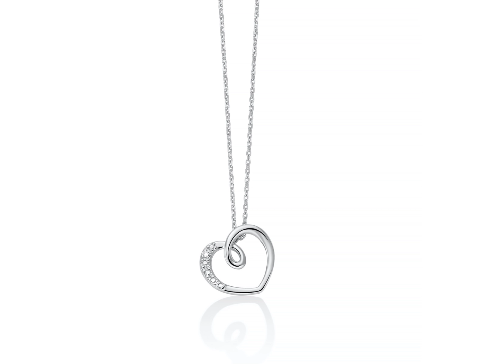 Collana Miluna con cuore pendete oro 375