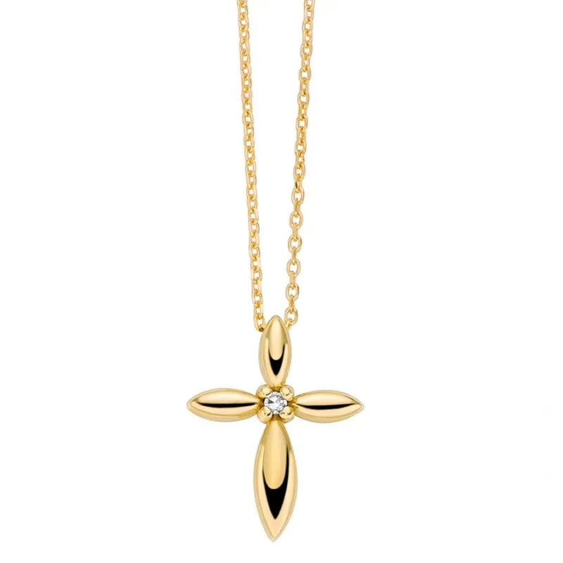Collana Miluna croce oro e diamante