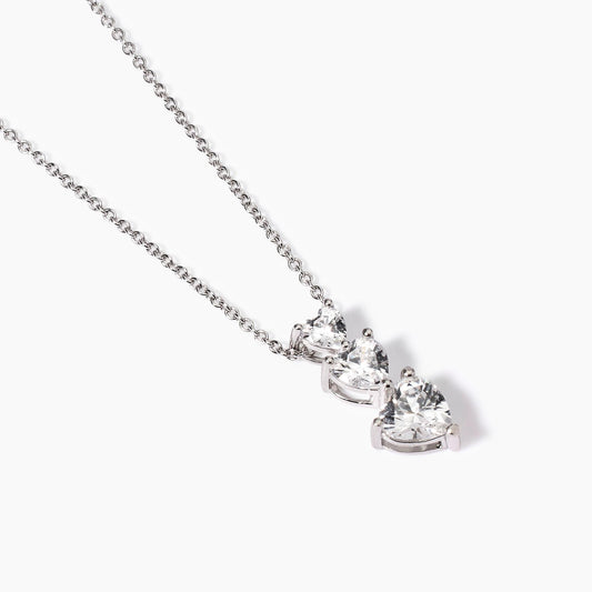 Girocollo in argento con zirconi cuore LOVELY