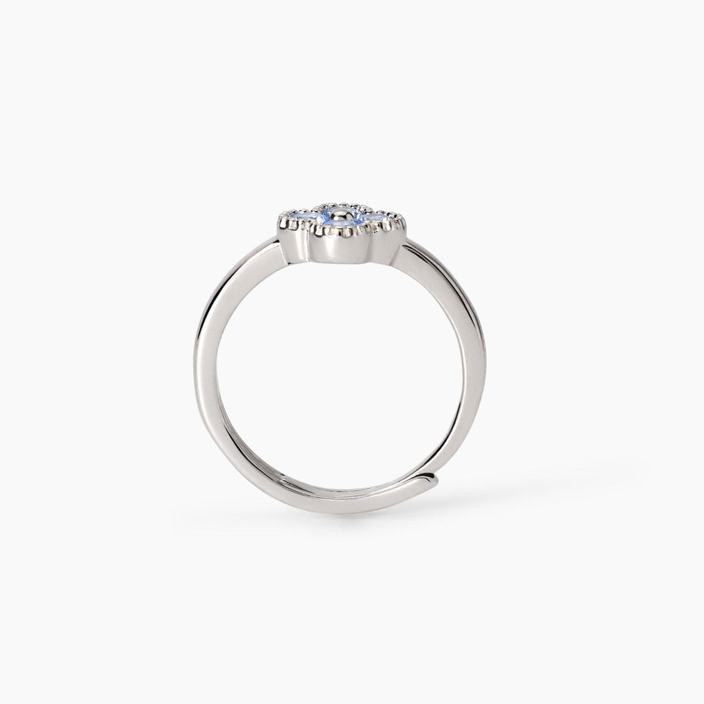 Anello con fiore azzurro JASMINE