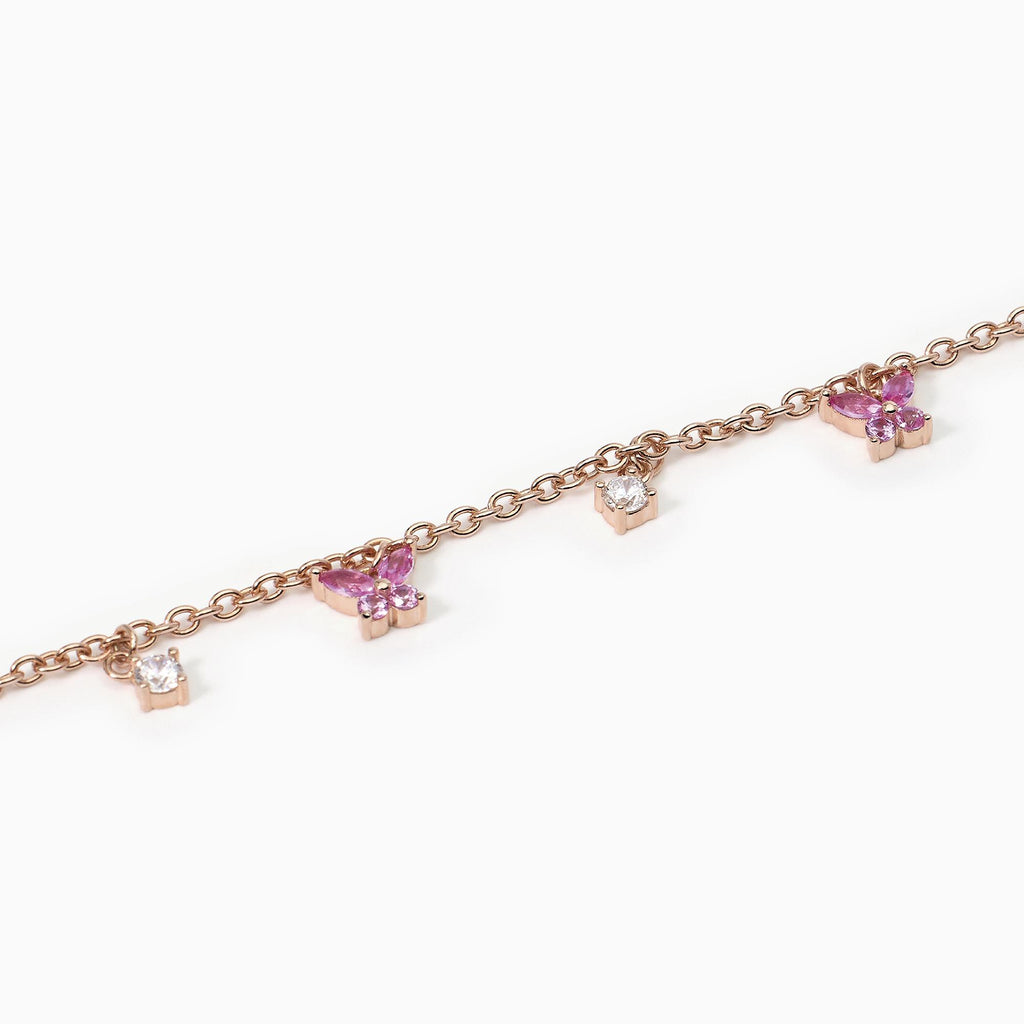 Bracciale con charm bianchi e rosa SECRET GARDEN