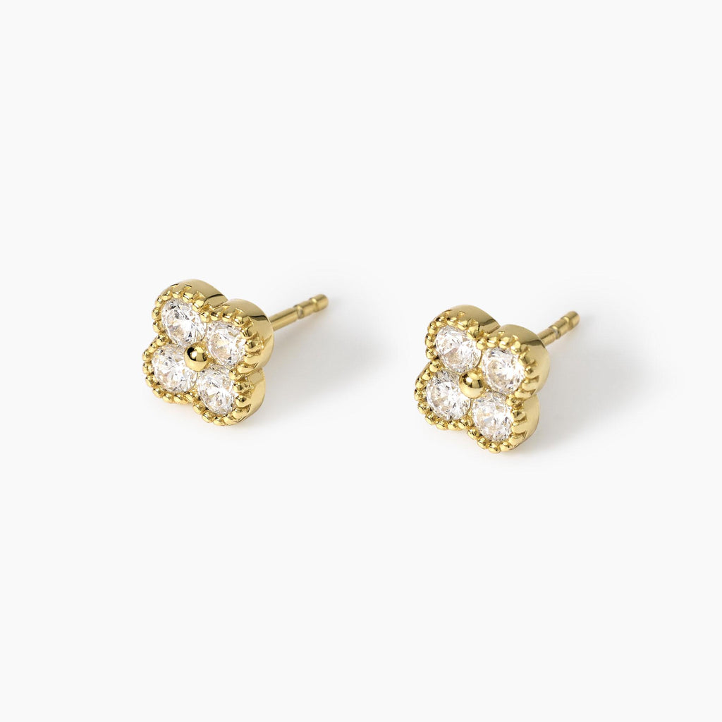 Orecchini con fiore in zirconi JASMINE