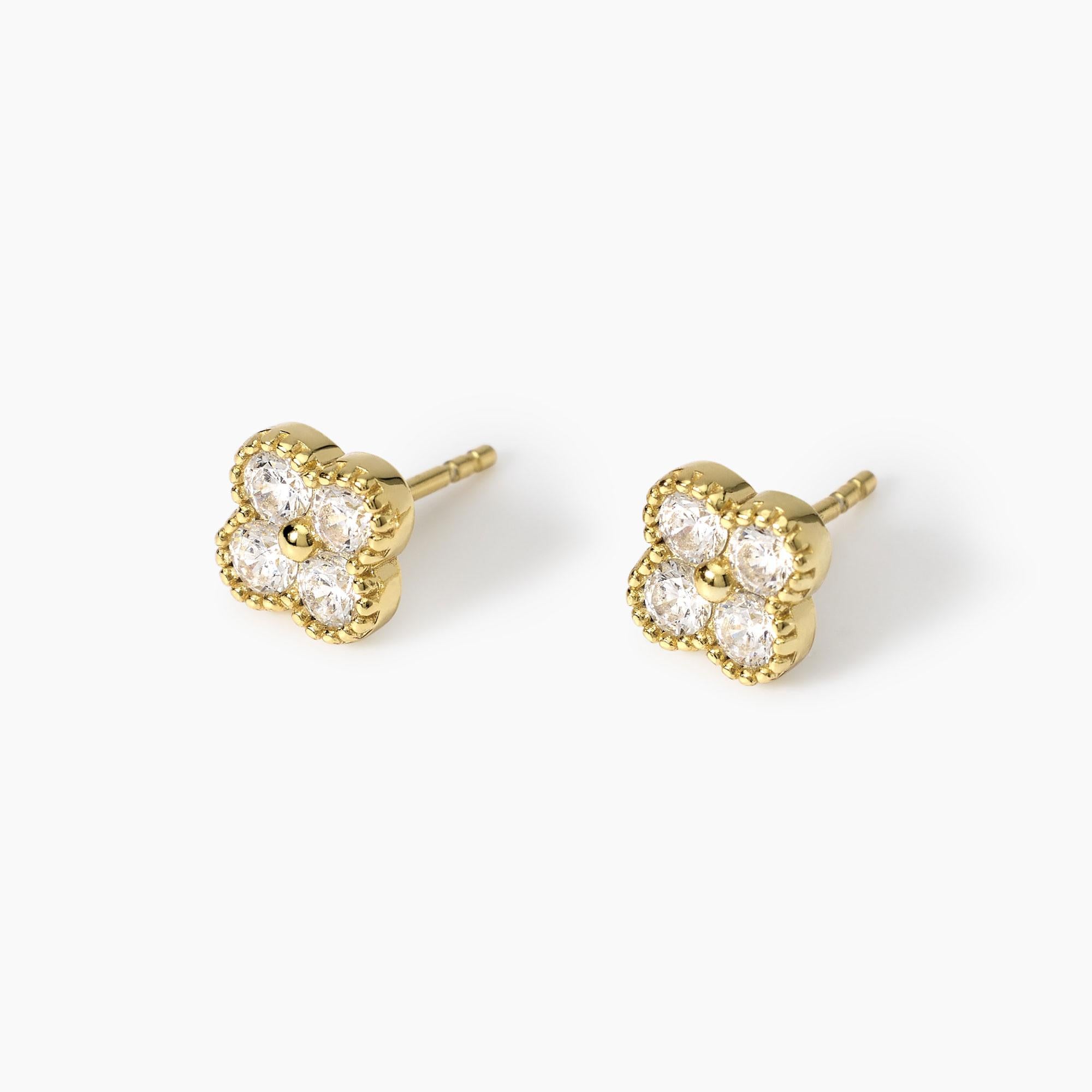 Orecchini con fiore in zirconi JASMINE