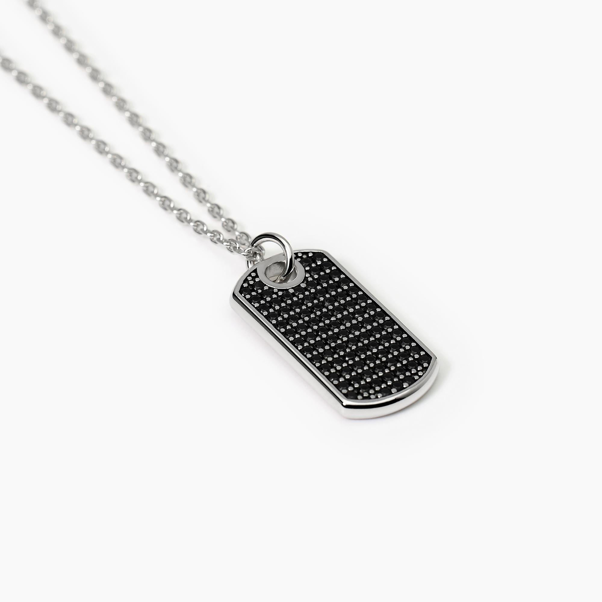 Collana con piastra con pavè PRIMO CAPITANO